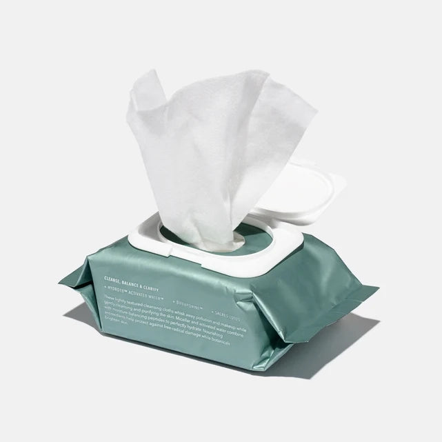 HydroPeptide Hydroactive Cleanse Micellar Facial Cloths offenes Pack
