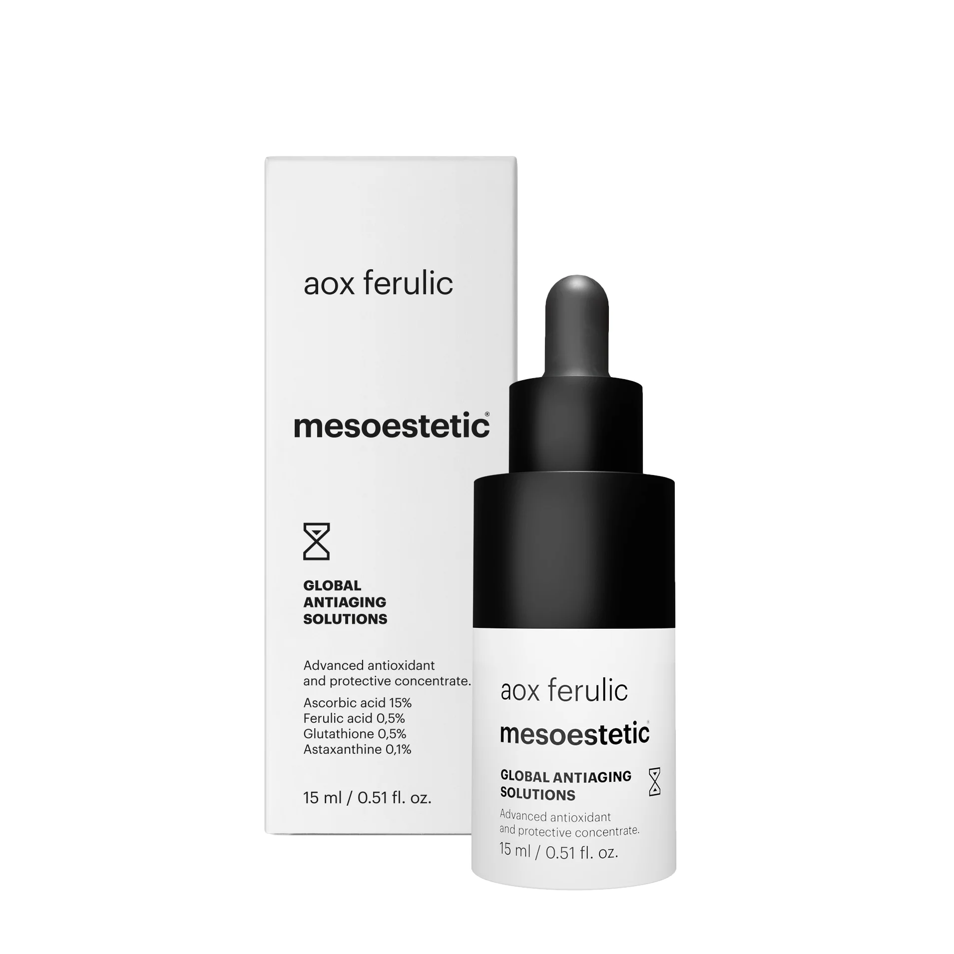 mesoestetic aox ferulic Pipettenflasche mit Originalverpackung