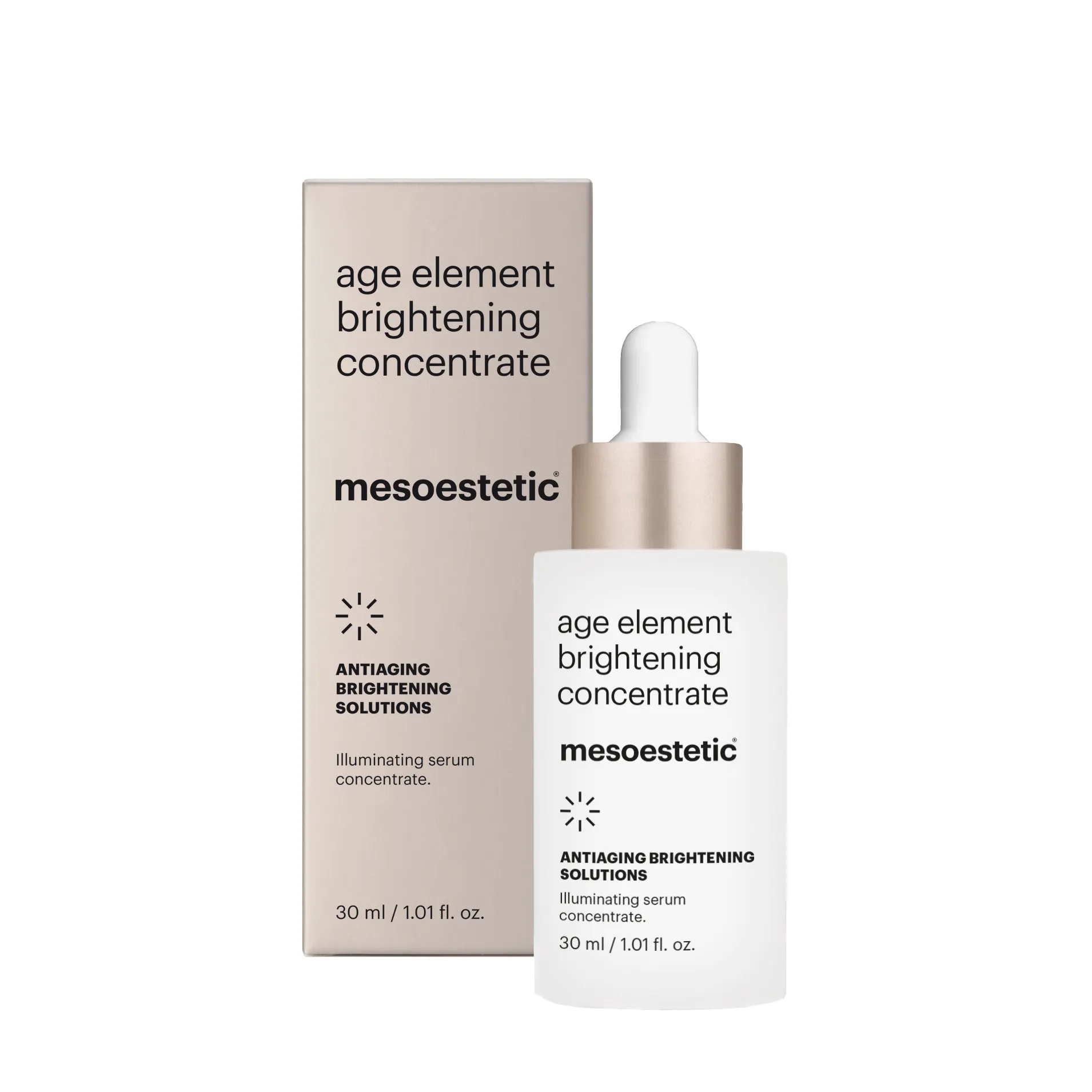 mesoestetic age element brightening concentrate Pipettenflasche mit Originalverpackung