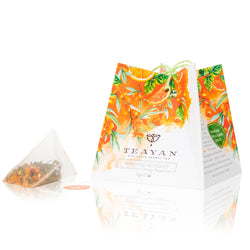 Teayan Warming Bouquet exklusiver Kräutertee mit Sanddorn, Orangenschale, Minze und eleganter Verpackung